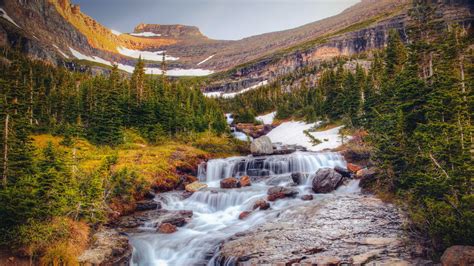 Autumn Snow Mountain Forest Canyon River Preview