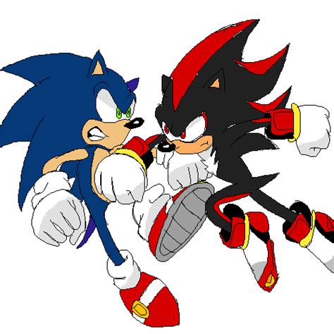 Pixilart Sonic Vs Shadow By Ceo Of T O R D