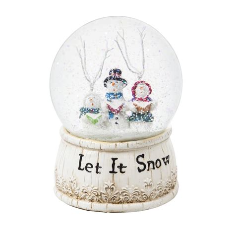 The Holiday Aisle Polystone Let It Snow Water Globe And Reviews Wayfair
