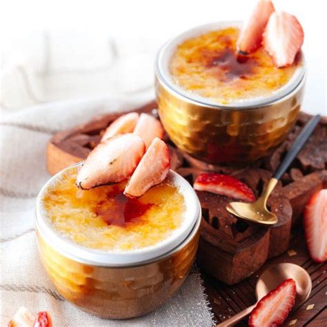 A Baked Yogurt Pudding With Accents Of Cardamom And A Torched Caramel