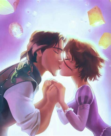 Eugene And Rapunzel Kissing Disney And Dreamworks Disney Pixar Walt