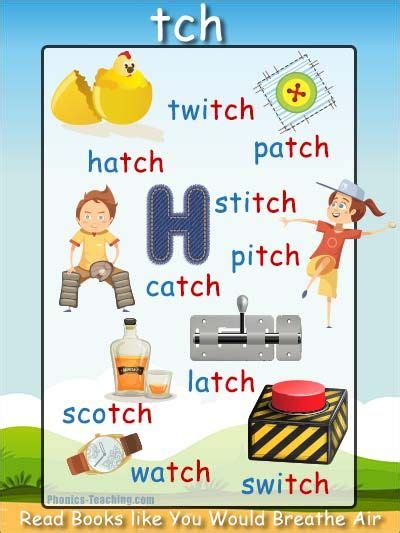 Tch Words Free Printable Tch Phonics Poster Tch Anchor Chart