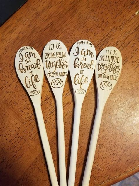 Wood burning gifts for her. Christian wood burned spoons, gifts for her, stocking ...