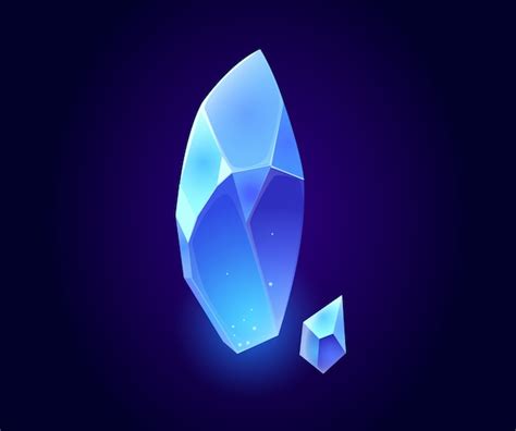 Free Vector Crystal Gem Blue Magic Gemstones Isolated Icons