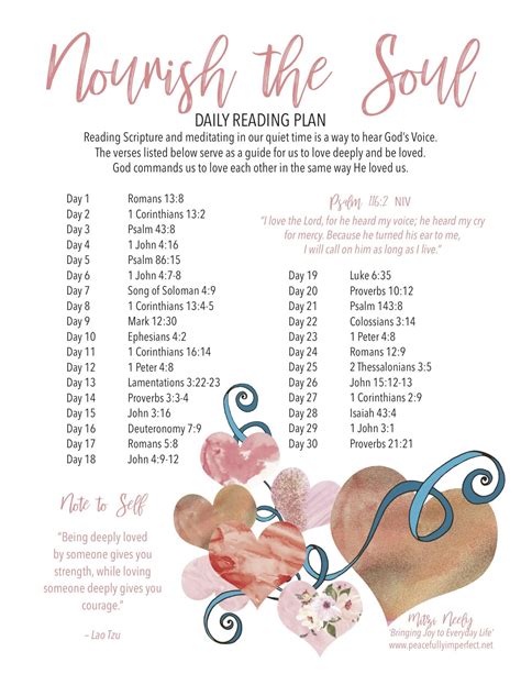 Nourish Your Soul With This Daily Reading Plan The Verses Listed Serve
