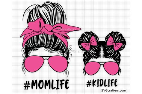 Mom Life Messy Bun Svg Free Free Crafter Svg File For Cricut The Best