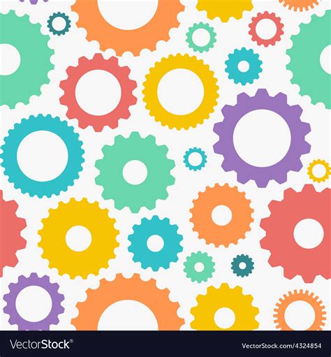 Gear Icon Seamless Pattern Royalty Free Vector Image