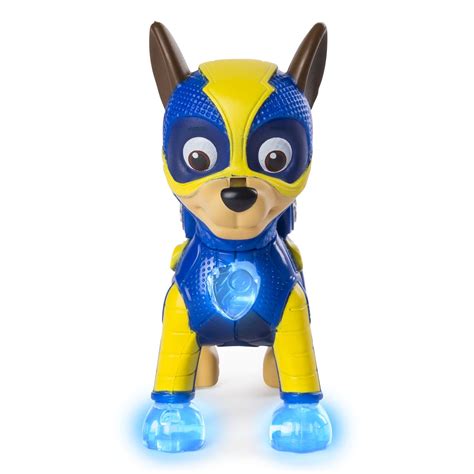 Paw Patrol Mighty Pups Chase Figure With Light Up Badge And Paws For