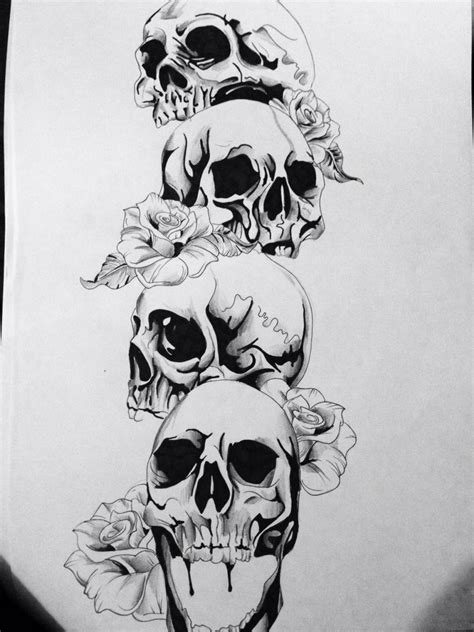 Skull Design Arte Com Caveira Desenho Caveira Tatuagem Caveira