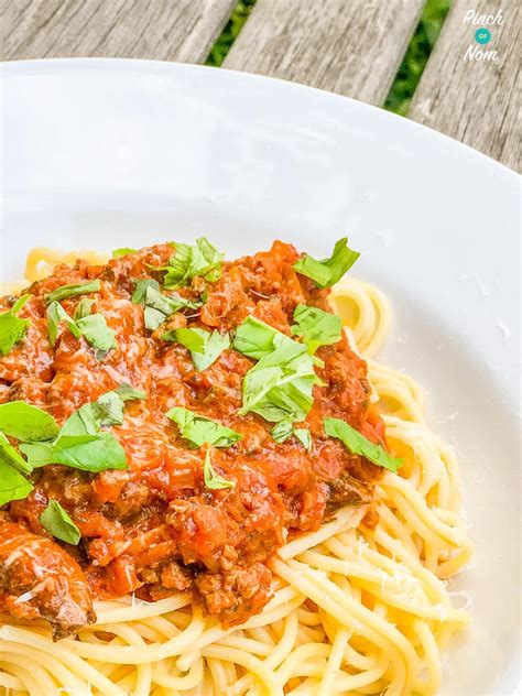 Spaghetti Bolognese Slimming And Weight Watchers Friendly Pinch Of Nom