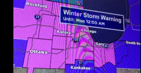 Winter Storm Warning For Chicagoland Area Cbs Chicago