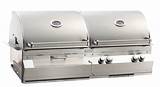 Stainless Steel Gas Charcoal Grill Combo Images