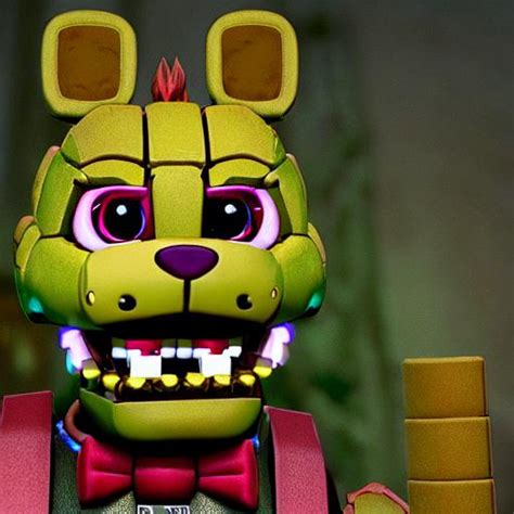 Portrait Of Spring Trap From Fnaf Realistic Paintin Openart