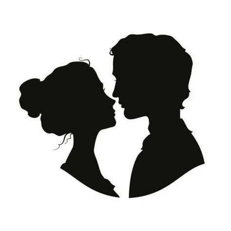 Creative Man And Woman Silhouettes Vector Set 07 Vector People