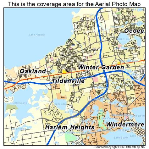 Aerial Photography Map Of Winter Garden Fl Florida