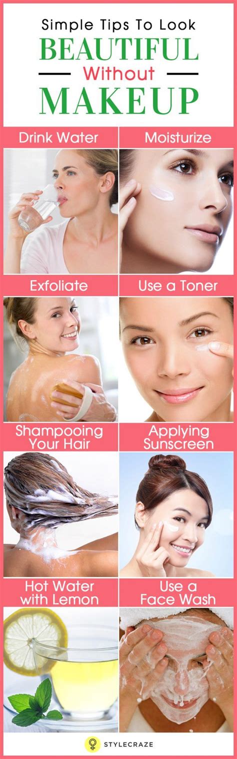 Simple Tips To Look Beautiful Without Makeup Natural Beauty Tips