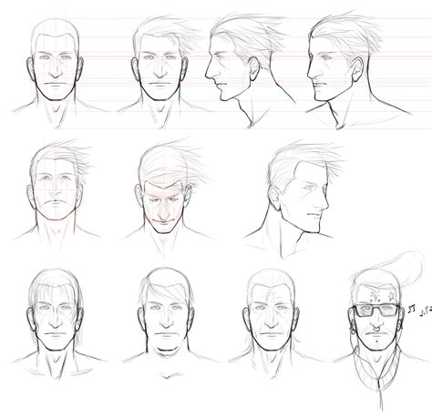 Male Face Study By Angelus Tenebrae On Deviantart Male Face Drawing