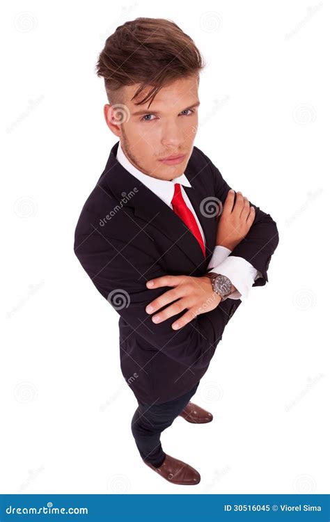 Business Man Looking Up At You Stock Image Image Of Folded Latin