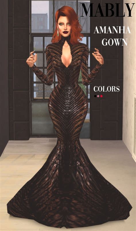 Amanha Gown At Mably Store Sims 4 Updates