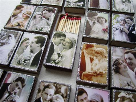 A Match Made In Heaven 1920s Decorated Matchbox For Wedding Favor Custom Wedding Favours
