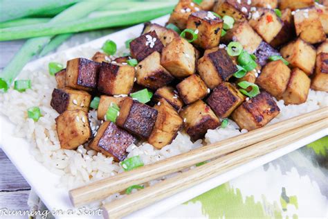 The Best Crispy Asian Baked Tofu Recipe Running In A Skirt