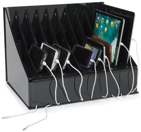 Multi Device Charging Station Integrated Cable Management