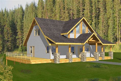 Mountain Home Plan With Drive Under Garage 35313gh Architectural