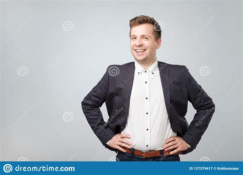 Handsome Young Caucasian Businessman Looking At Camera Stock Image