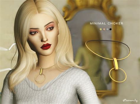 Чокер Minimal Choker By Serenity Женские аксессуары для Sims 4