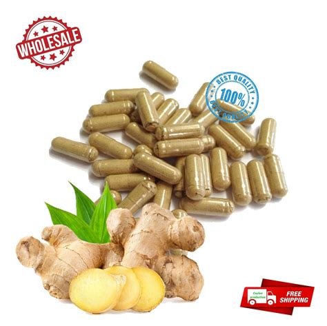 organic ginger root powder capsules zingiber officinale pure fresh 600mg ebay