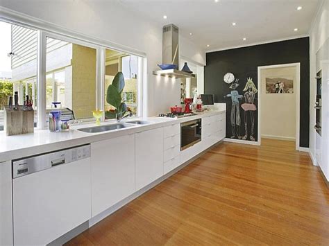 Modern galley kitchen ideas uk. Modern galley kitchen design using floorboards - Kitchen ...