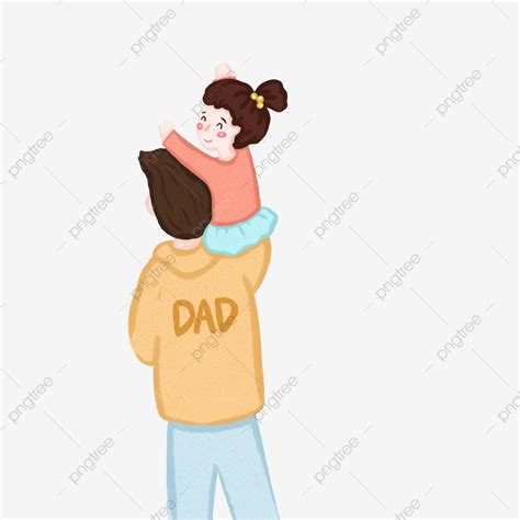 Descarga De Padre E Hija De Dibujos Animados Png Dibujos Padre Dia