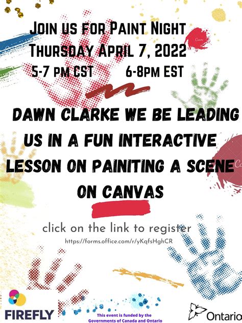 Paint Night April 7 5-7pm CST 6-8pm EST - First Nation Early Learning