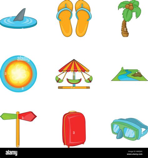 Recreational Activity Icons Set Cartoon Style Stock Vector Image And Art