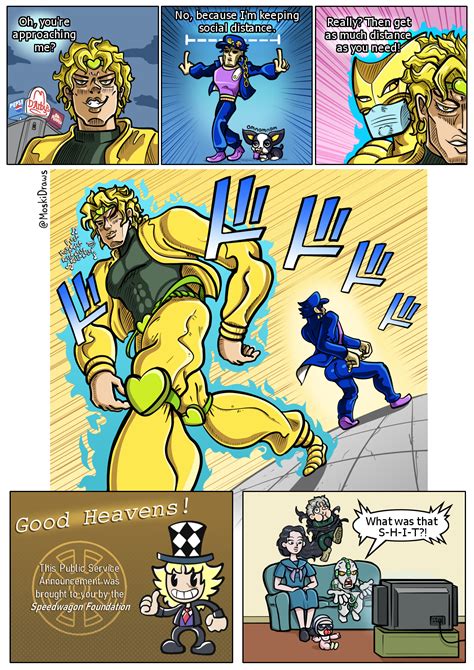 Jotaro And DIO Staying Safe In These Tumultuous Times MoskiDraws JoJo S Bizarre Adventure