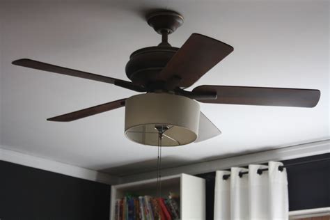 Our indoor ceiling fans work well in bedrooms, kitchens, bathrooms and living rooms. first try with drum shade, ceiling fan makeover | Ceiling ...