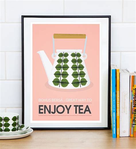 Tea Print Tea Poster Kitchen Wall Art Retro Poster Vintage Kitchen