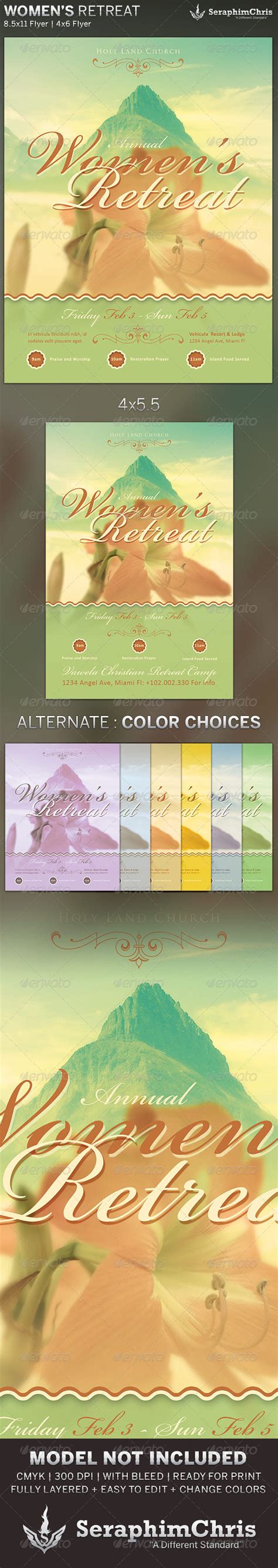 Womens Retreat Church Flyer Template By Seraphimchris Graphicriver