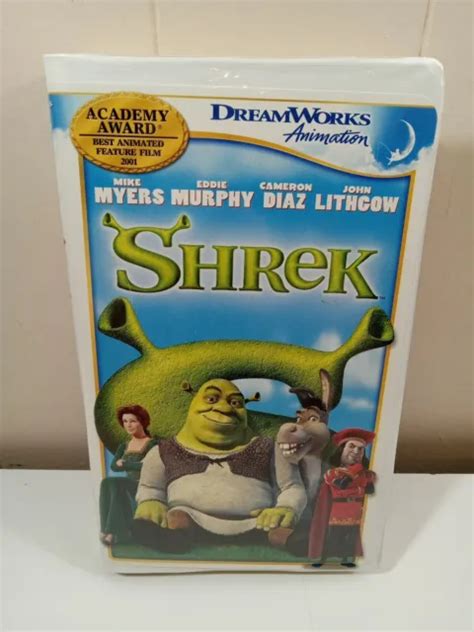 Shrek Vhs Eddie Murphy Mike Myers Pg Clamshell Case Fairy Tale 2001