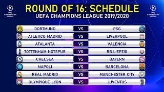 View the 380 premier league fixtures for the 2021/22 season, visit the official website of the premier league. Match Schedule: Round of 16 UEFA Champions League 2020 # ...