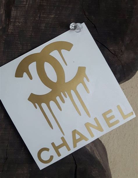 Chanel Dripping Cc Sticker 1 Size 3 8 Inspirational Decals