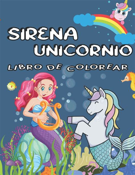 Buy Libro Para Colorear De Sirenas Y Unicornios Para Niñas De 2 A 4