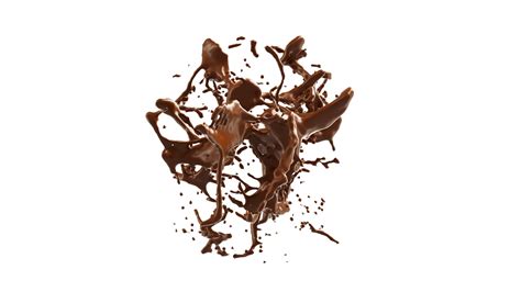 Free Chocolate Splash With Droplets 3d Rendering Png Alpha 15119480