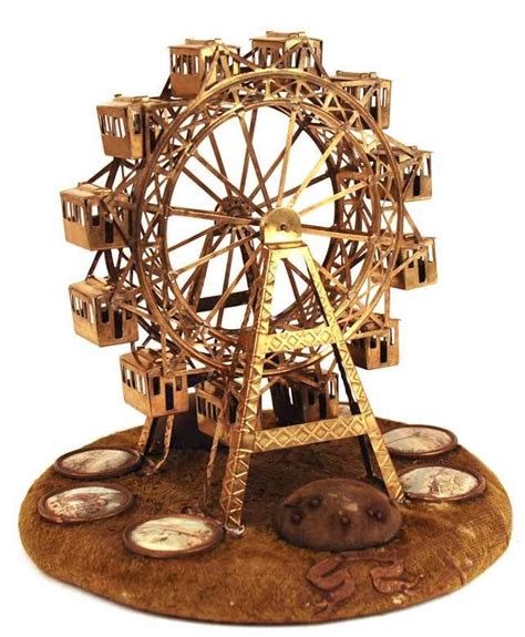 Antique French Grand Tour Miniature Grande Roue Ferris Wheel Pique