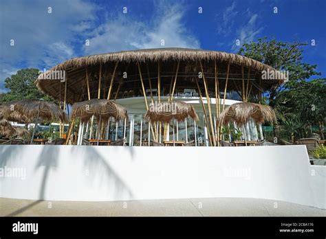 Exterior Architecture And Design Of Tropical Dining Restaurant At Natural Ecology Stylish And