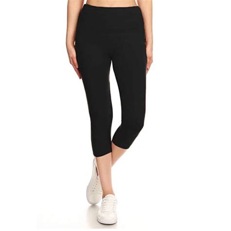 Wholesale 92 Polyester 8 Spandex Sexy 5 High Yoga Waistband Buttery Soft Capri Solid Leggings