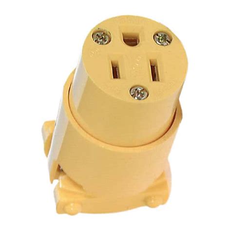 Eaton 3 Wire Straight Blade Connector 2 Pole Straight Blade Yellow