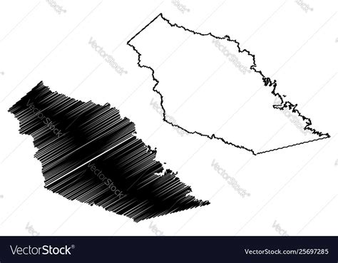 Angelina County Texas Map Royalty Free Vector Image