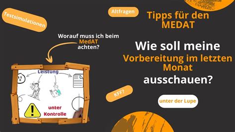 Der letzte Monat vor dem MedAT Tipps für optimale Vorbereitung