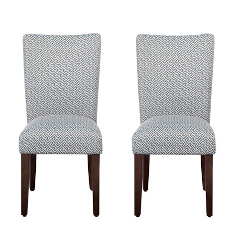 The versatile parsons chair is mostly used in a dining table, but. HomePop Blue Shades Parson Chairs (Set of 2) (Blue/Ivory ...